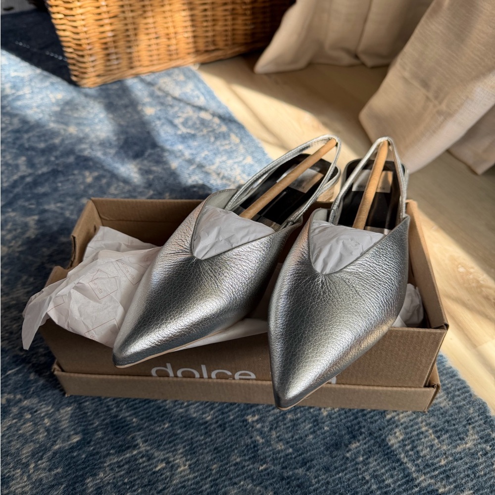 Dolce Vita Byanca Silver Pointed Flats